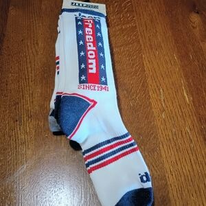 Jeep Freedom White and Blue Casual Socks 3 Pack
